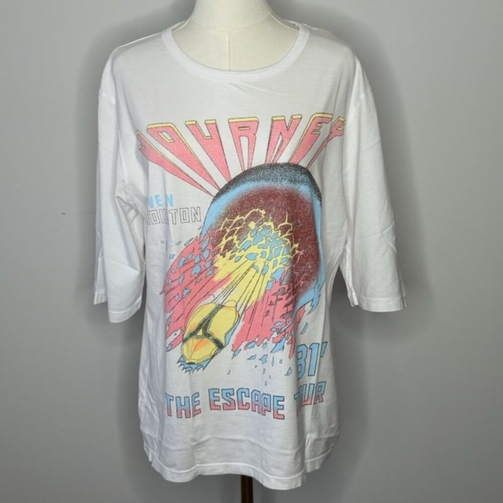 Recycled Karma Journey Band Tee Size M 1981 Escape Tour Retro Graphic T-Shirt
